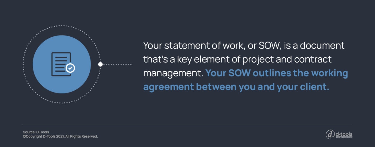 Your SOW outlines the working agreement between you and your client.