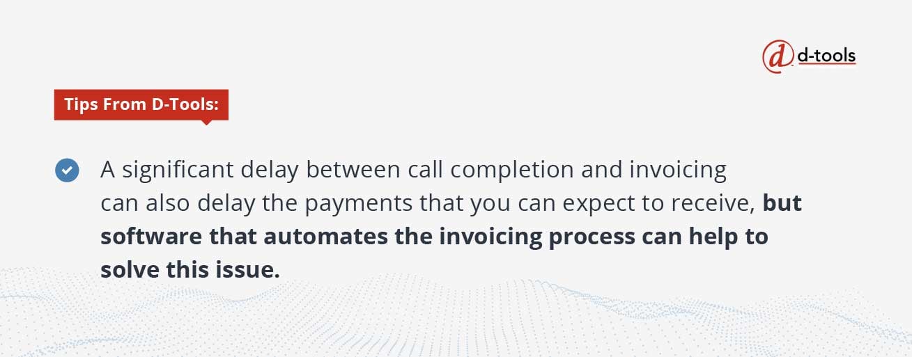 D-tools: field service goals - software that automates invoicing process