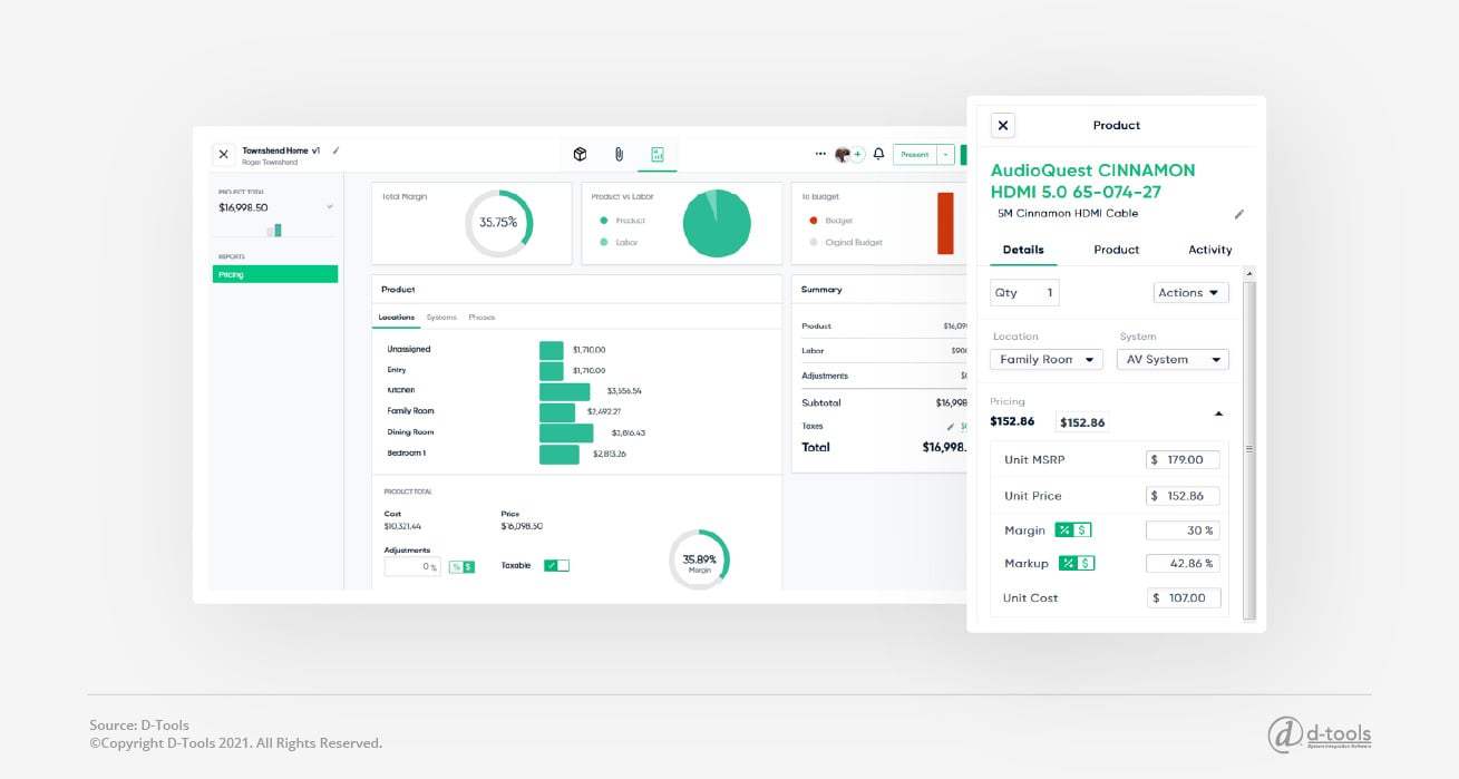 D-Tools' robust AV proposal software solution