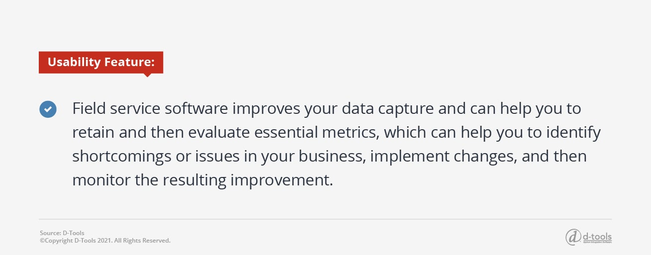 D-tools: service management software - data capture