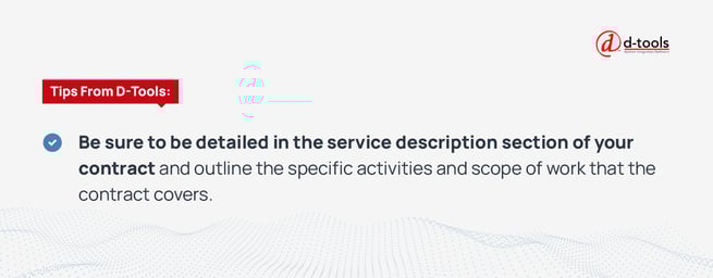How to Write an Audio Visual Service Contract