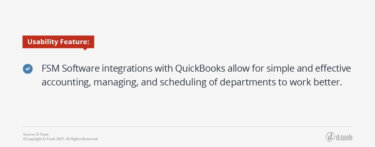 When Integrating FSM Software Usability Feature 