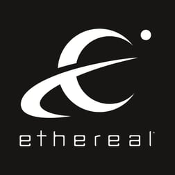 Ethereal logo white on black