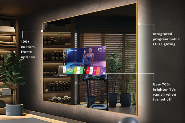 Lighted TV Mirror Walls