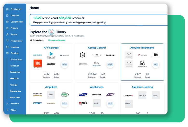 New D-Tools Cloud Catalog Screenshot