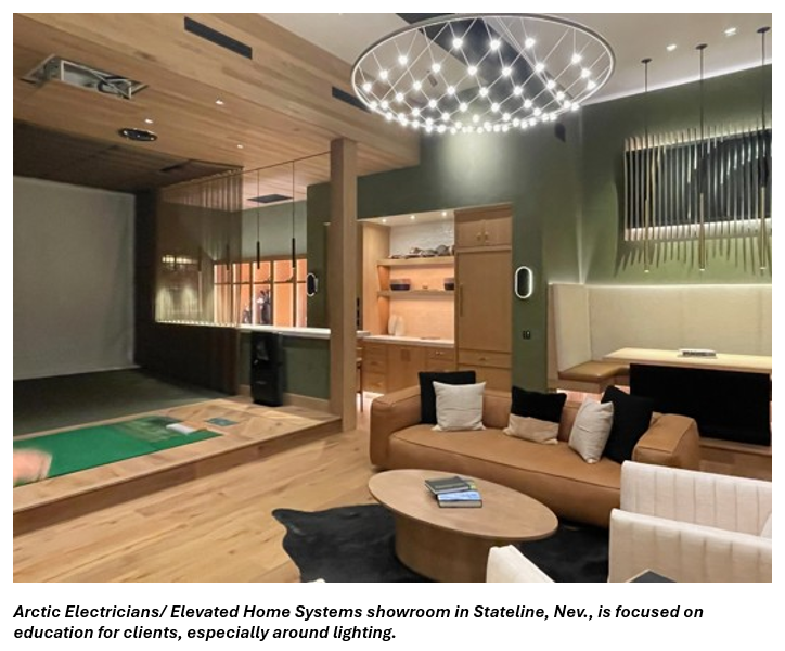 arctic showroom with caption