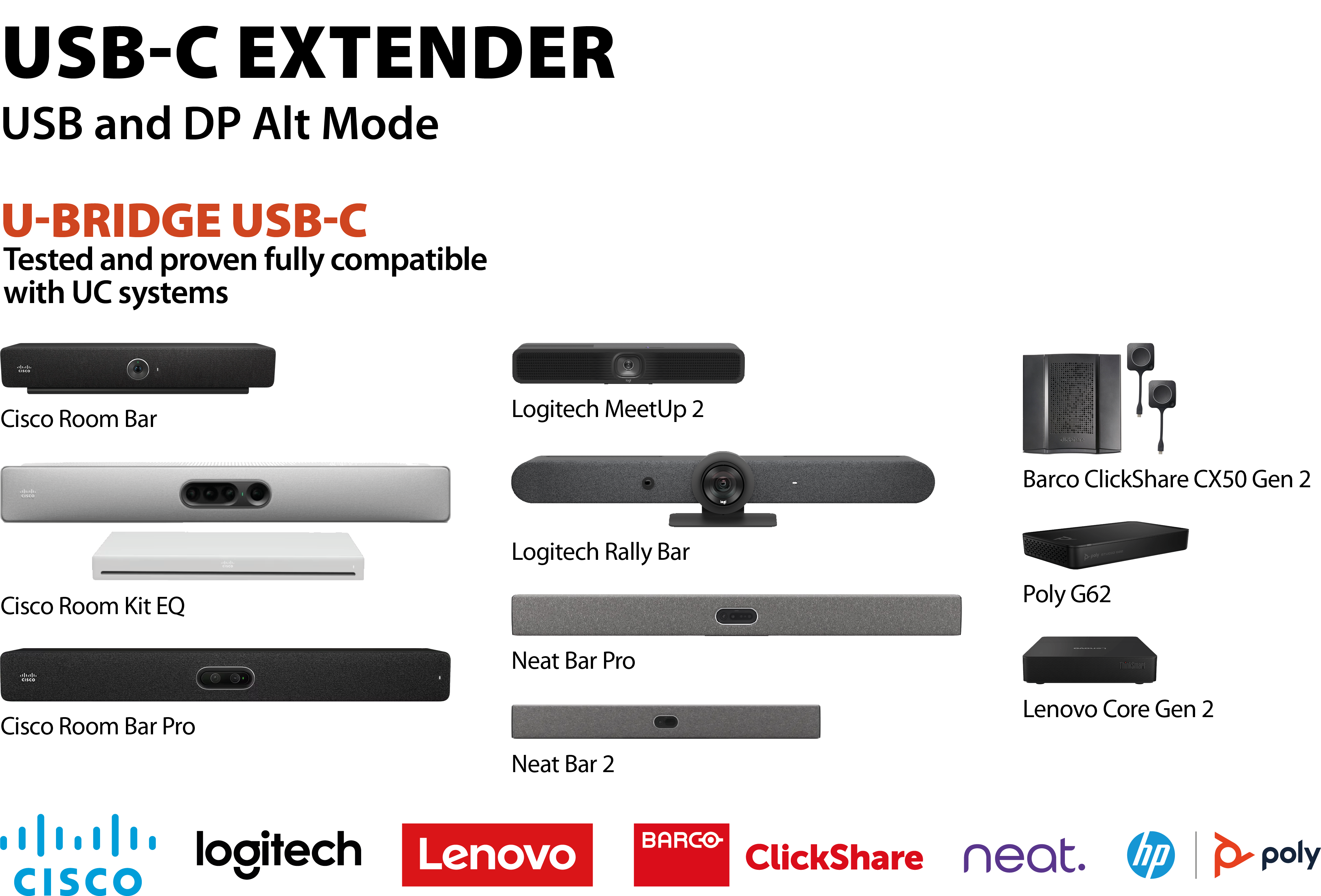 INOGENI_U-BRIDGE USB-C_Tested and proven fully compatible with UC systems