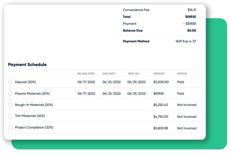 D-Tools Payments_Project Payment