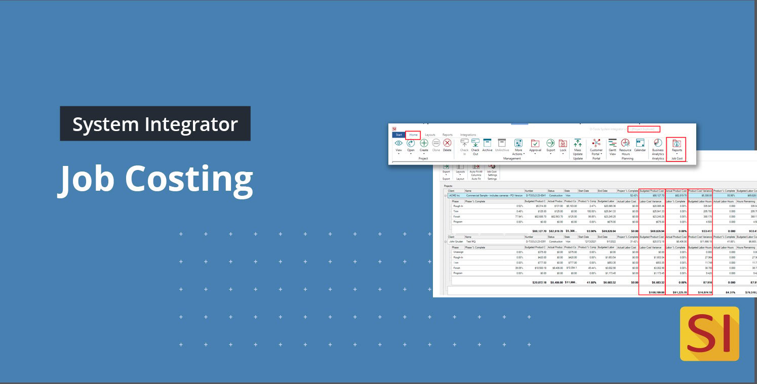 D-Tools: Systems Integrator v17 – “Job Costing”