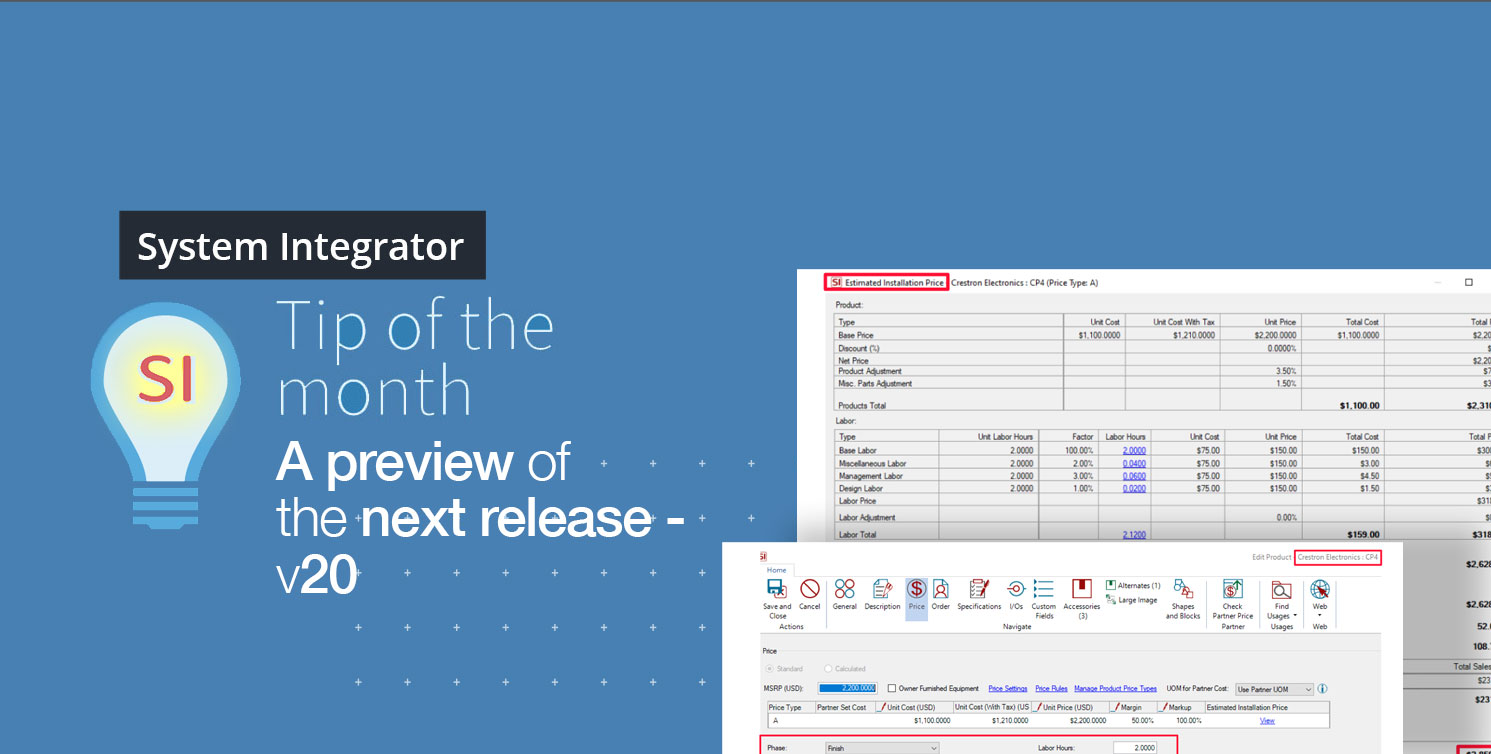 Systems Integrator – Phasing in a new Type…of Labor that is! A preview of things to come with our next release “v20”.