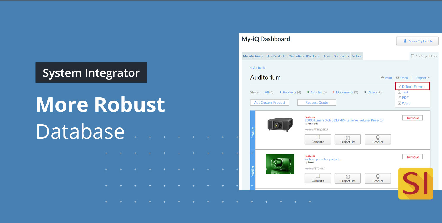 D-Tools and AV-iQ Expand Relationship to Offer More Robust Database to System Integrator Users