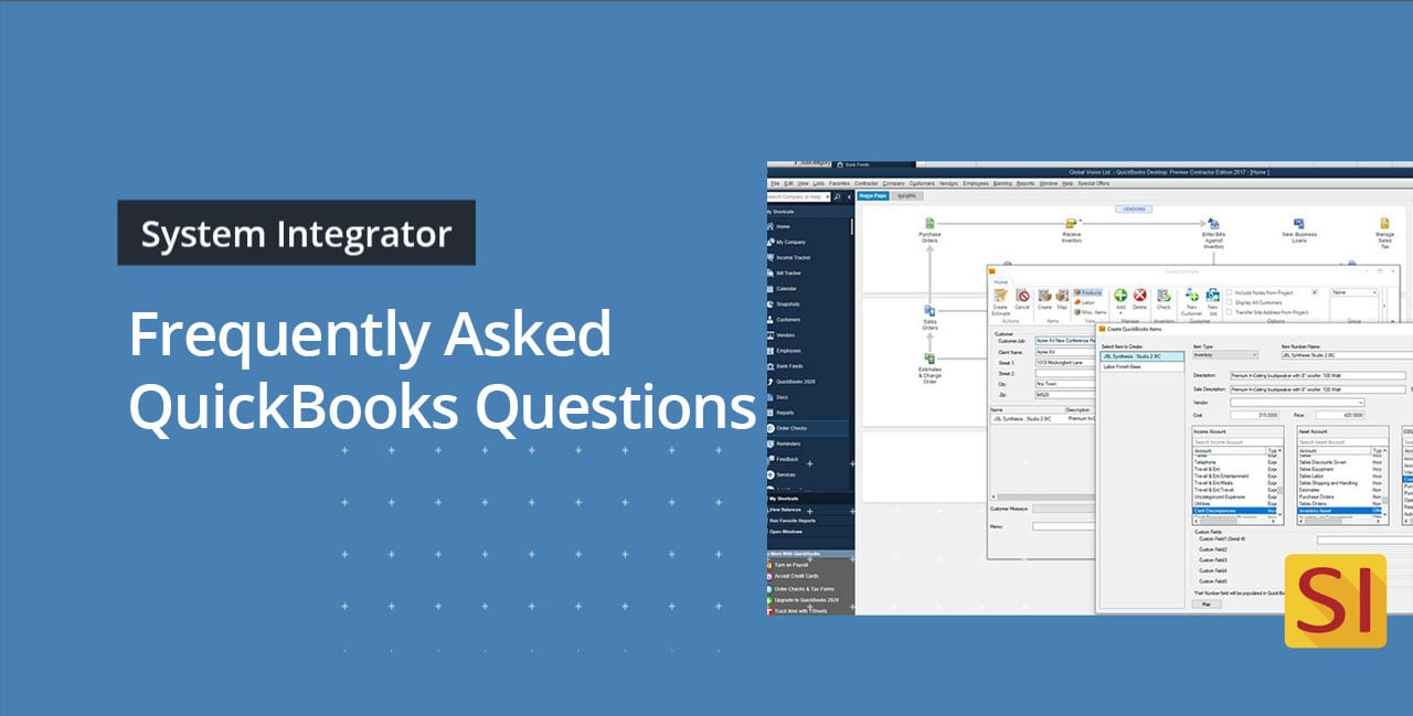 Frequently Asked QuickBooks Questions for D-Tools System Integrator Software
