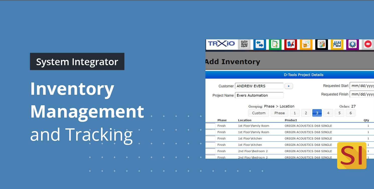 D-Tools Offers Inventory Management and Tracking through TRXio Integration