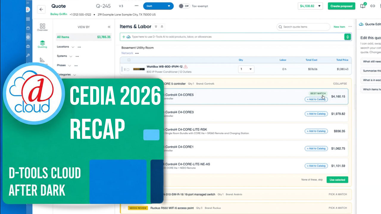 Fresh Off CEDIA: Ask D-Tools, Quote Assist, and Accounting V2