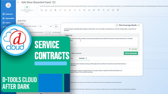 D-Tools Cloud After Dark Webinar: Service Contracts