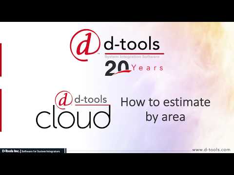 D-Tools Cloud How To - Estimating by Area