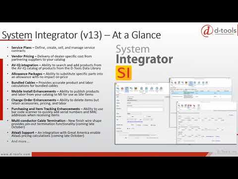 What's new in D-Tools System Integrator v13?