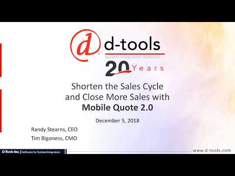 Shorten the Sales Cycle with Mobile Quote 2.0