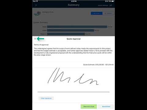 Approving a Quote in Mobile Quote