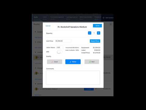 Adding Items to a Quote