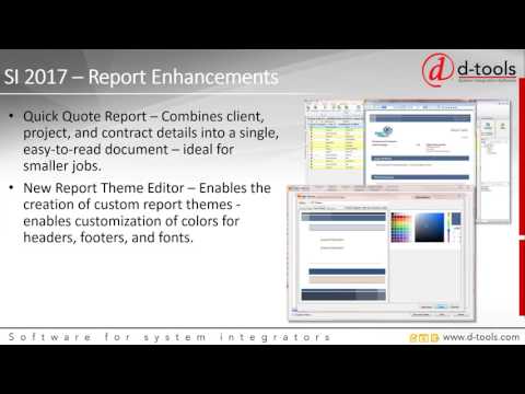 D-Tools - What's New in SI (July 2017 Update) - Webinar