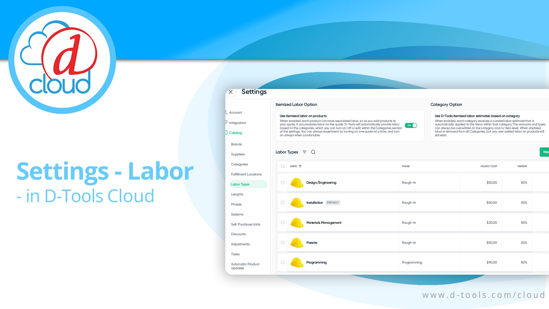 D-Tools Cloud Getting Started - Setting Up Labor