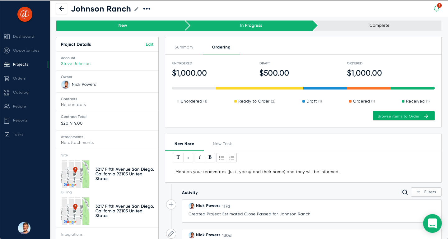 Project-Ordering-reporting