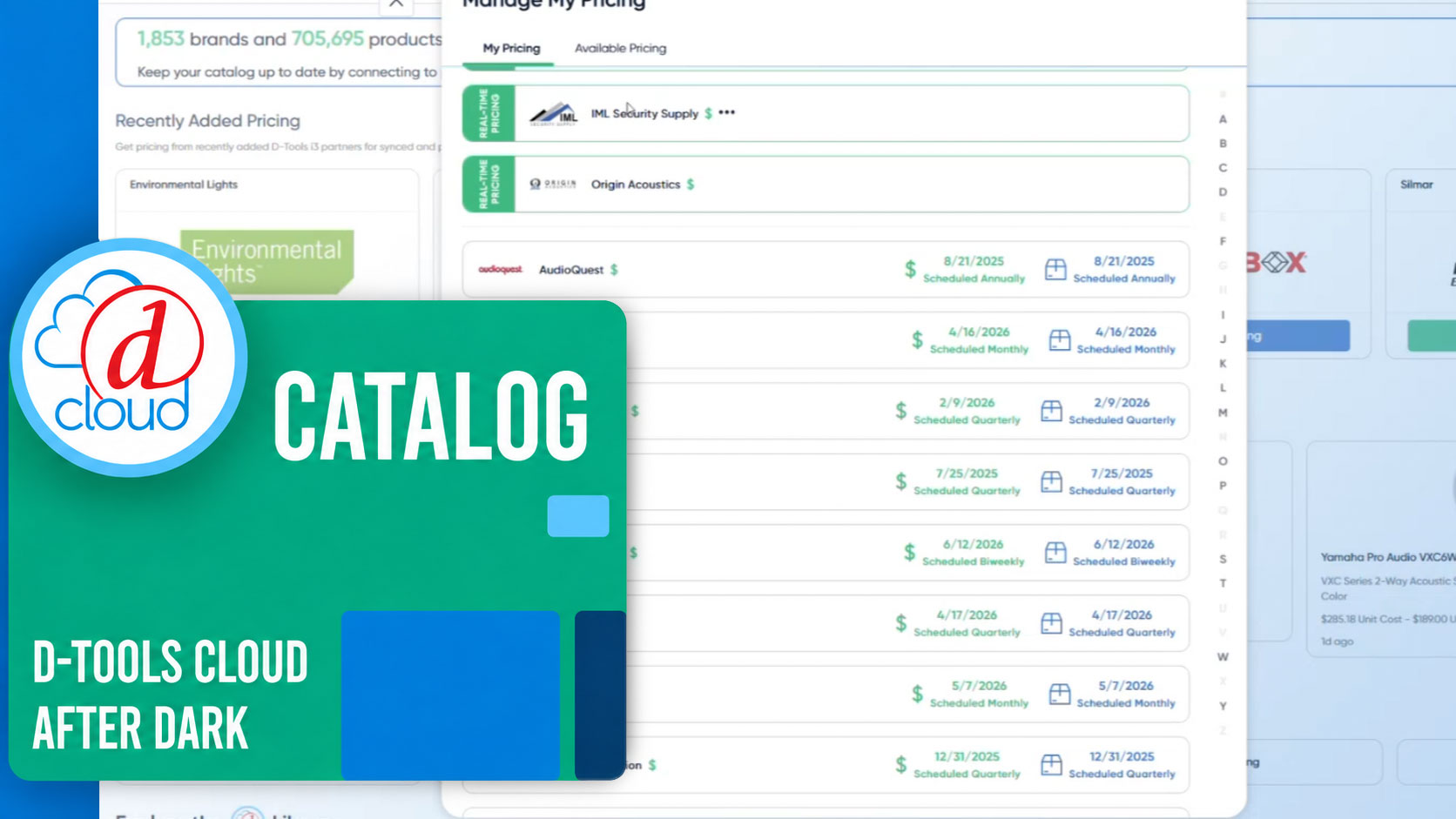 D-Tools Cloud After Dark: Catalog Tools