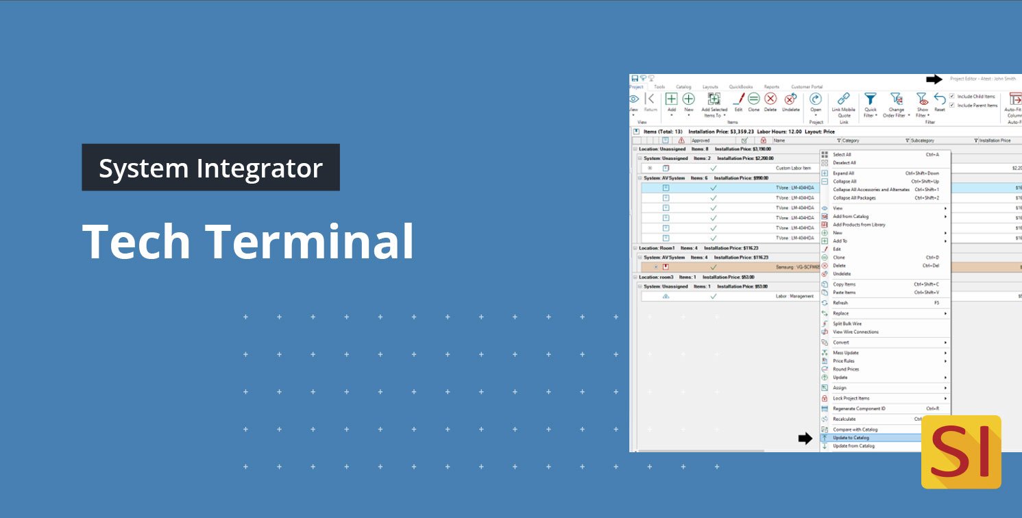 D-Tools Tech Terminal: Migrate the AV Product Catalog from D-Tools Cloud to our System Integrator Software Solution (and Vice Versa)