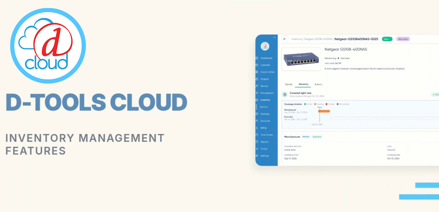 A Complete Look at Inventory Management in D-Tools Cloud