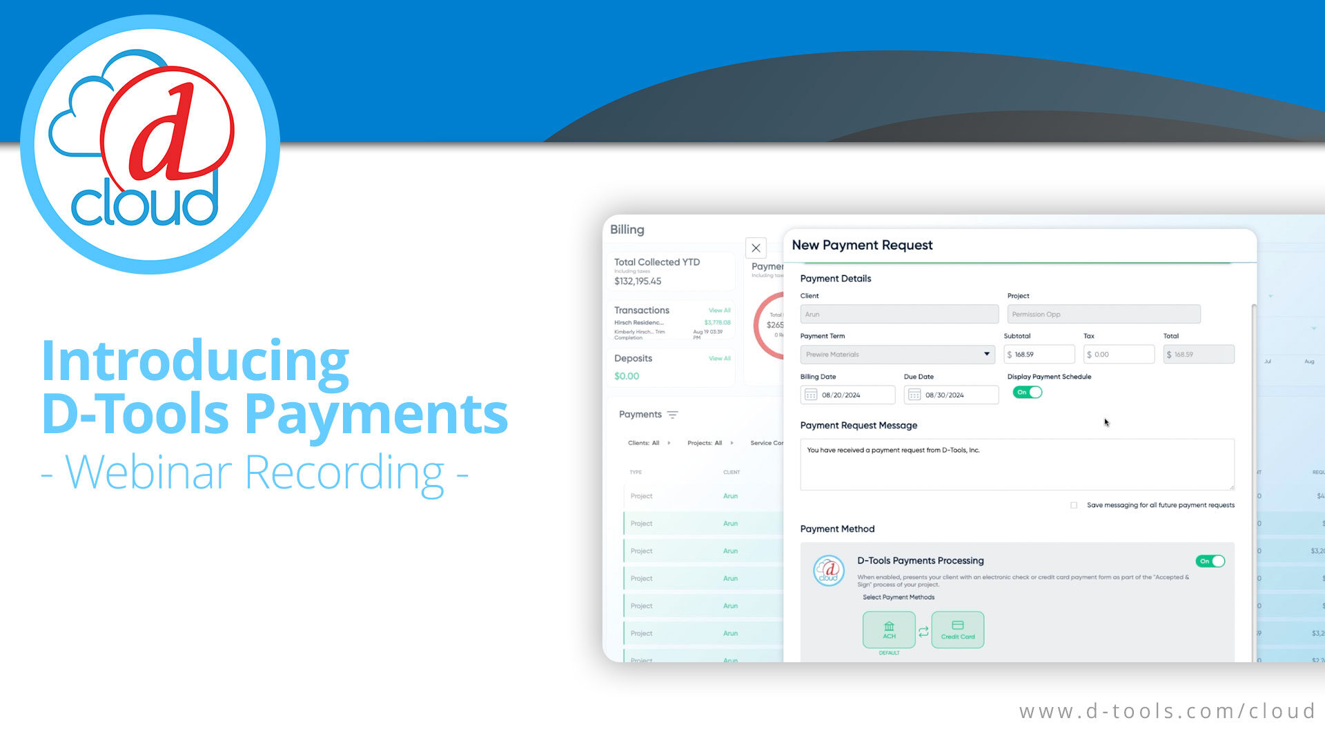 Introducing D-Tools Payments Webinar
